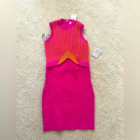 herve leger pink and orange dress Herve Leger | Dresses | Herve Leger Multi Colored Bandage Dress